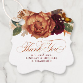 Etiquetas Para Recuerdos Hierba de Pampas Floral Terracota Agradecimiento d