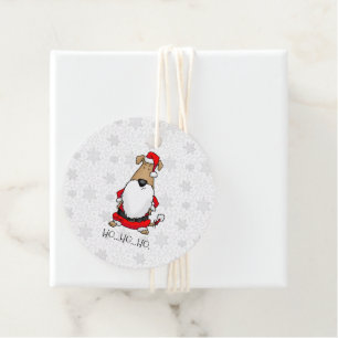 Etiquetas Para Recuerdos HO HO HO Muy Gracioso Santa Costume Perro Sarcásti