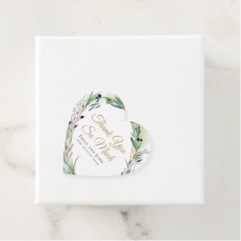 Etiquetas Para Recuerdos Hoja de Olivo/Script/nombres/mensaje/boda gracias