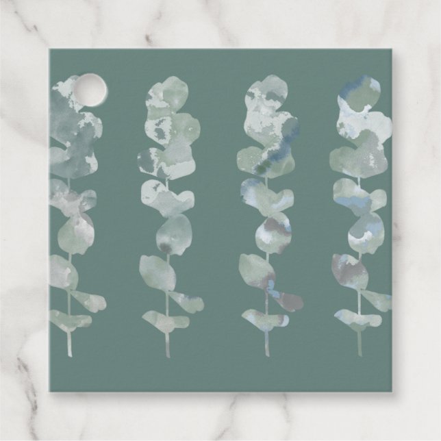 Etiquetas Para Recuerdos Hojas de Eucalyptus (Anverso)