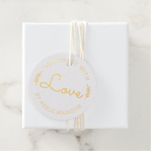 Etiquetas Para Recuerdos Hojas de Laurel Hechas a Mano con Amor