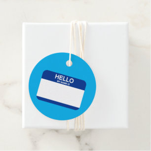 Etiquetas Para Recuerdos Hola Mi Nombre Es Nametag Blue Office Event Fun