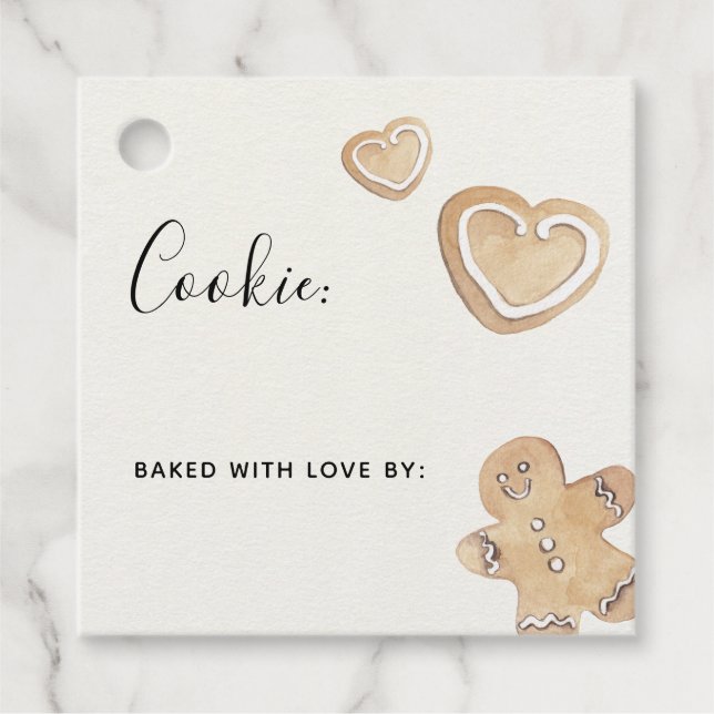 Etiquetas Para Recuerdos Holiday Cookie Exchange (Anverso)