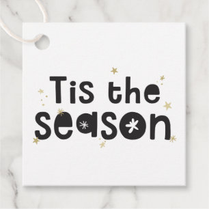 Etiquetas Para Recuerdos HOLIDAY PRESENTE cita es la temporada oro negro