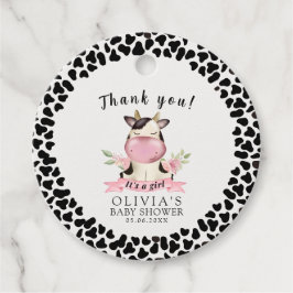 Etiquetas Para Recuerdos Holy Cow It's a Girl Cute Cow Baby shower