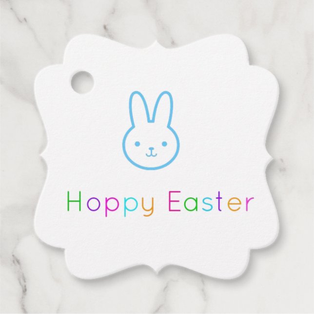 Etiquetas Para Recuerdos Hoppy Easter (Anverso)