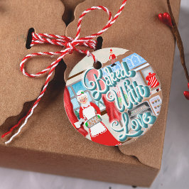 Etiquetas Para Recuerdos Horneado Con Amor Sra. Claus Cookies