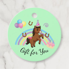 Etiquetas Para Recuerdos Horse Gift Tags in Green