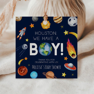 Etiquetas Para Recuerdos Houston Tenemos Un Baby Shower De Galaxia Espacial