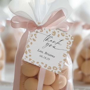 Etiquetas Para Recuerdos Huella animal Safari Género Baby Shower neutral