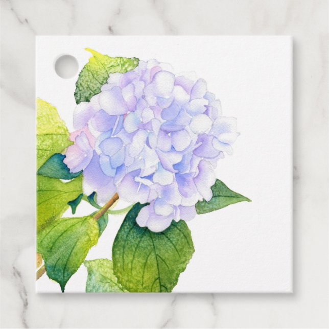 Etiquetas Para Recuerdos Hydrangea (Anverso)