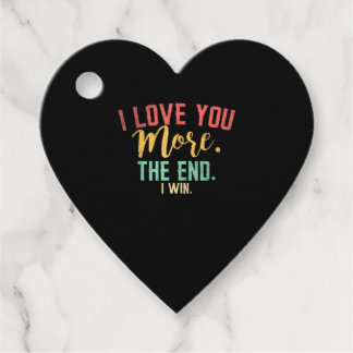 Etiquetas Para Recuerdos I Love You More I Win Funny Playful Design 