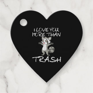 Etiquetas Para Recuerdos I Love You More Than Trash Funny Raccoon Humor 