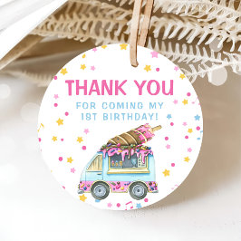 Etiquetas Para Recuerdos Ice Cream Primer Fiesta de Cumpleaños