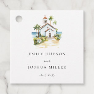 Etiquetas Para Recuerdos Iglesia Católica Boda Tropical