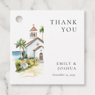 Etiquetas Para Recuerdos Iglesia Católica Boda Tropical