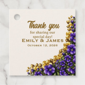 Etiquetas Para Recuerdos Illinois Blue Violet Wedding Favor Tag