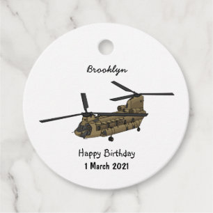 Etiquetas Para Recuerdos Ilustracion de helicópteros militares de Chinook