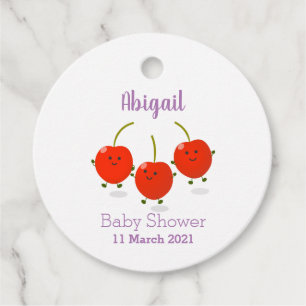Etiquetas Para Recuerdos Ilustracion de personalizado de cerezas rojas de s
