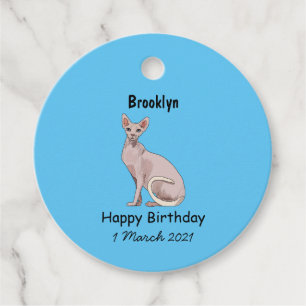 Etiquetas Para Recuerdos Ilustracion de personalizado de gatos Sfinx
