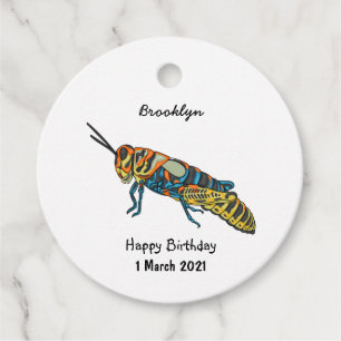 Etiquetas Para Recuerdos Ilustracion de personalizado de saltamontes de bar