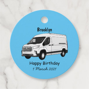 Etiquetas Para Recuerdos Ilustracion del personalizado de la camioneta de e