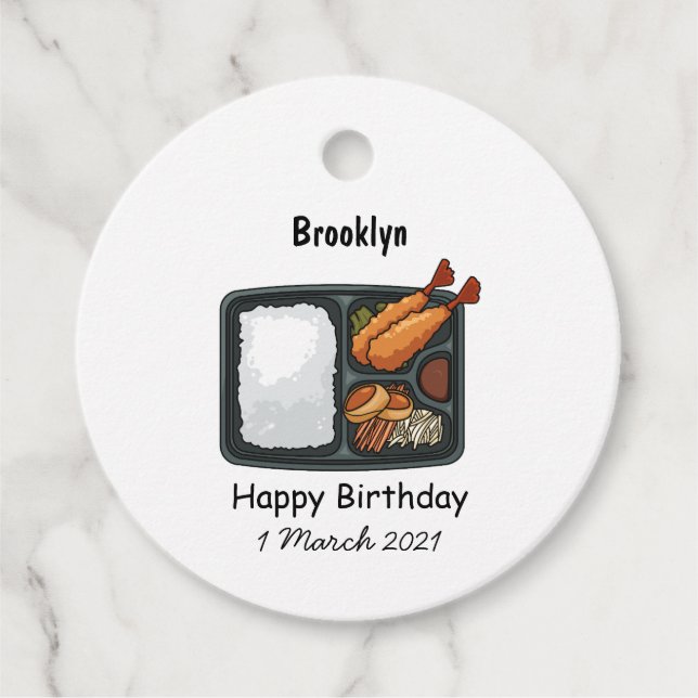 Etiquetas Para Recuerdos Ilustracion personalizado Bento (Anverso)