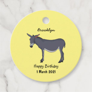 Etiquetas Para Recuerdos Ilustracion personalizado de burro