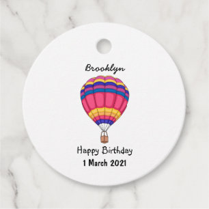 Etiquetas Para Recuerdos Ilustracion personalizado de globo aerostático