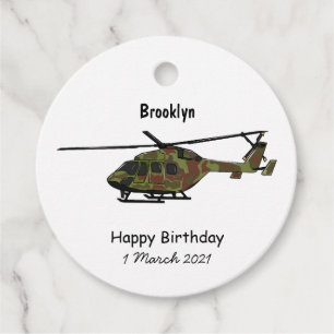 Etiquetas Para Recuerdos Ilustracion personalizado de helicópteros del ejér