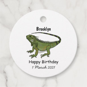 Etiquetas Para Recuerdos Ilustracion personalizado de Iguana