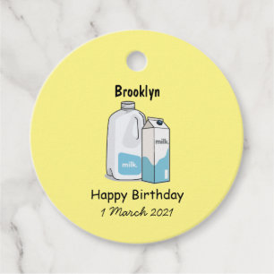 Etiquetas Para Recuerdos Ilustracion personalizado de leche
