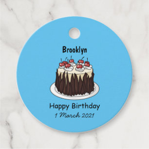 Etiquetas Para Recuerdos Ilustracion personalizado de pasteles de la Selva