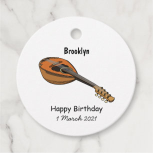 Etiquetas Para Recuerdos Ilustracion personalizado Mandolin