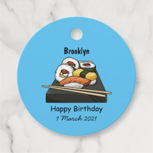 Etiquetas Para Recuerdos Ilustracion personalizado Sushi