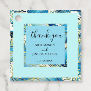 Etiquetas Para Recuerdos Imagen personalizada del patrón elegante de bodas 