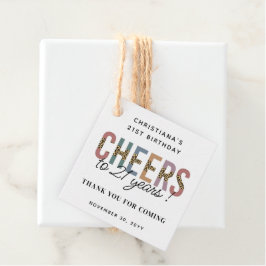 Etiquetas Para Recuerdos Impresión de leopardo Fiesta de cumpleaños 21