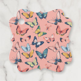 Etiquetas Para Recuerdos Impresión de mariposa de color