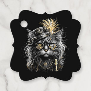 Etiquetas Para Recuerdos Impresionante gato steampunk