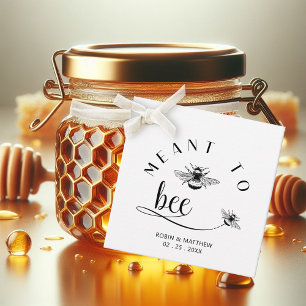 Etiquetas Para Recuerdos Inclinado a abejas, Kraft, elegante moderno, abeja