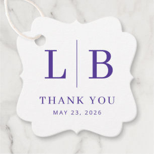 Etiquetas Para Recuerdos Iniciales Moradas Elegantes
