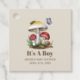 Etiquetas Para Recuerdos Insect Mushroom Woodland Nature Baby Shower