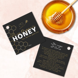 Etiquetas Para Recuerdos Inserto de cuidado del producto de abejas de miel 
