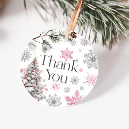 Etiquetas Para Recuerdos Invierno Gracias Pink Wonderland