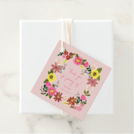 Etiquetas Para Recuerdos Invitación a Baby Shower de Chica conejo lindo con