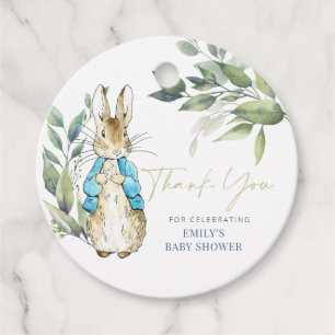 Etiquetas Para Recuerdos Invitación a Baby Shower de Peter Rabbit