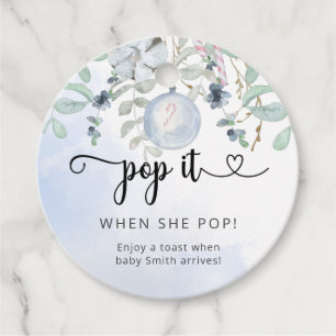Etiquetas Para Recuerdos Invitación de baby shower de invierno Pop it when