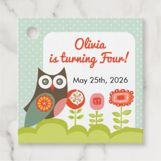 Etiquetas Para Recuerdos Invitación de cumpleaños de búho para niños