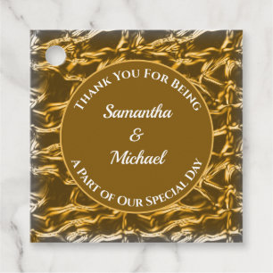 Etiquetas Para Recuerdos Invitado Gracias Plata Dorada Boda Metalizado arru