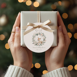 Etiquetas Para Recuerdos It’s a Girl Floral Deer Baby Shower Favors